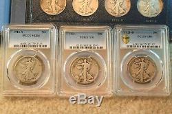 1916-1947 Walking Liberty Half 65 Coin Outstanding Complete Set Has Pcgs Coins#1