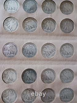 1916-1947 Walking Liberty Half 65 Coin Very Nice Complete Set In Album