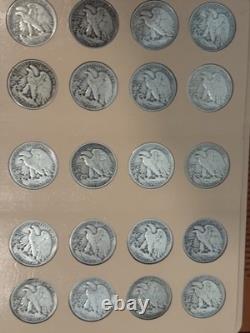 1916-1947 Walking Liberty Half Dollar Complete Collection All 65 Coins