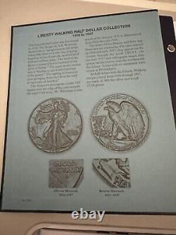 1916-1947 Walking Liberty Half Dollar Set Whitman Album 11 Coins