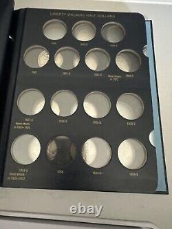 1916-1947 Walking Liberty Half Dollar Set Whitman Album 11 Coins