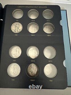 1916-1947 Walking Liberty Half Dollar Set Whitman Album 11 Coins