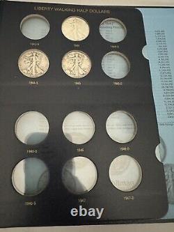 1916-1947 Walking Liberty Half Dollar Set Whitman Album 11 Coins