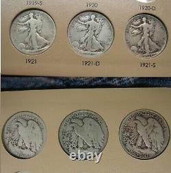 1916-1947 Walking Liberty Silver Half Dollar Complete Set KEY 1921-D etc. DANSCO