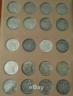 1916 -1947d Silver Liberty Walking Half Dollar Set Complete In 7160 Dansco Album