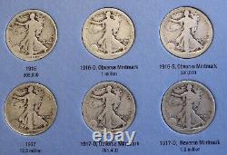 1916-36 Walking Liberty Half Dollars New Whitman Complete Folder Album Wl29