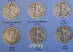 1916-36 Walking Liberty Half Dollars New Whitman Complete Folder Album Wl29