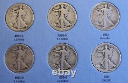 1916-36 Walking Liberty Half Dollars New Whitman Complete Folder Album Wl29