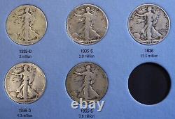 1916-36 Walking Liberty Half Dollars New Whitman Complete Folder Album Wl29