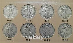 1916-47 COMPLETE SILVER WALKING LIBERTY HALF DOLLAR SET(65 COINS) Better