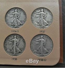 1916-47 Complete Silver Walking Liberty Half Dollar Set(65 Coins)