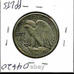 1916 50C Walking Liberty Half Dollar in VF+ Condition #04620
