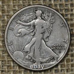 1916-D 50C VF+ Walking Liberty Half Dollar