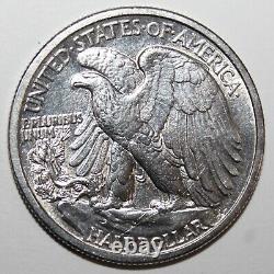 1916-D Liberty Walking Half Dollar 90% Silver 10% Copper Free Shipping