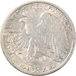 1916 D Liberty Walking Half Dollar AU Details SKUI2491
