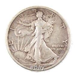1916 D Liberty Walking Half Dollar XF EF Extremely Fine 90% Silver 50c US Coin
