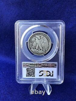 1916-D WALKING LIBERTY SILVER HALF DOLLAR 50c Semi-Key PCGS VF25 Very Fine