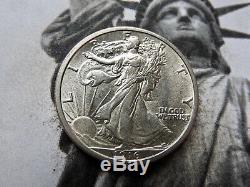 1916 D Walking Liberty Half Dollar BU