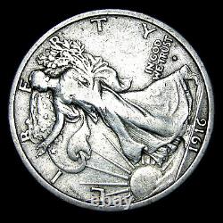 1916-D Walking Liberty Half Dollar Silver - Nice Condition Coin - #713W