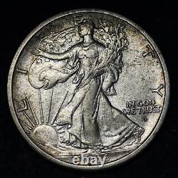 1916-D Walking Liberty Silver Half Dollar CHOICE AU++/UNC FREE P/H E339 WEFM