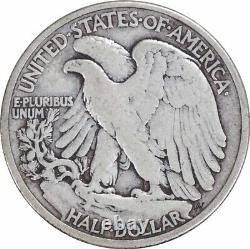 1916-D Walking Liberty Silver Half Dollar F Uncertified #935