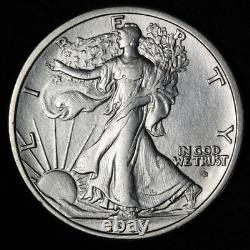 1916-D Walking Liberty Silver Half Dollar UNC UNCIRCULATED MS E319 UJEMS