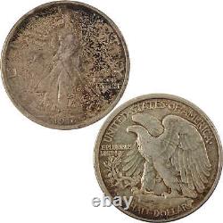 1916 Liberty Walking Half Dollar About Unc 90% Silver SKUI8038