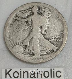 1916 PDS Walking Liberty Half Dollars 50c 1st Year Lot Of 3 Key Dates Rare