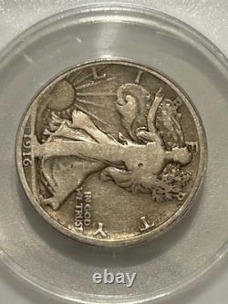 1916 P Walking Liberty Silver Half Dollar ANACS VG8 608k Total Mintage
