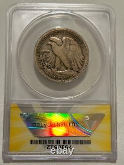 1916 P Walking Liberty Silver Half Dollar ANACS VG8 608k Total Mintage