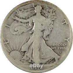 1916 S Liberty Walking Half Dollar VG Very Good 90% Silver SKUI7766