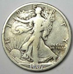 1916-S Walking Liberty Half Dollar 50C Coin Fine Details Rare Date