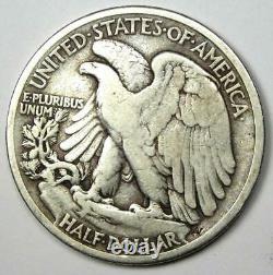 1916-S Walking Liberty Half Dollar 50C Coin Fine Details Rare Date