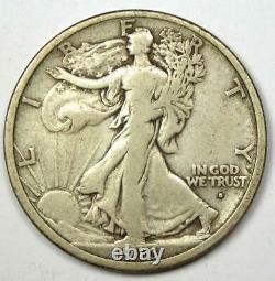 1916-S Walking Liberty Half Dollar 50C Fine / VF Details Rare Date Coin