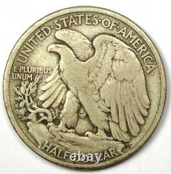 1916-S Walking Liberty Half Dollar 50C Fine / VF Details Rare Date Coin