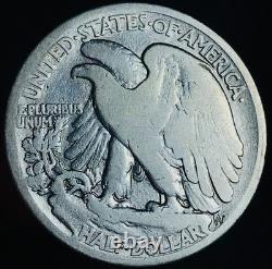 1916 S Walking Liberty Half Dollar 50C Obverse Ungraded Silver US Coin CC27100