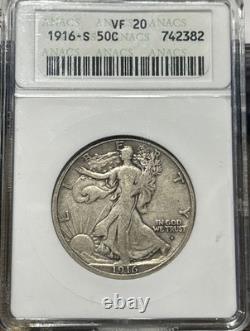 1916-S Walking Liberty Half Dollar Very Fine (20)