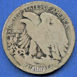 1916-S Walking Liberty Silver Half Dollar 50c Better Date Free USA Shipping
