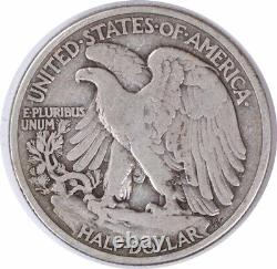 1916-S Walking Liberty Silver Half Dollar F Uncertified #154