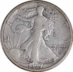 1916-S Walking Liberty Silver Half Dollar F Uncertified #849