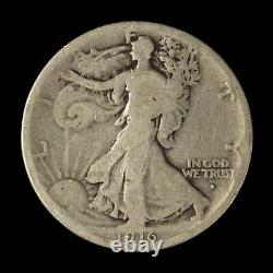 1916-S Walking Liberty Silver Half Dollar Free Shipping USA
