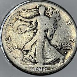 1916-S Walking Liberty Silver Half Dollar Nice VG Tough Date