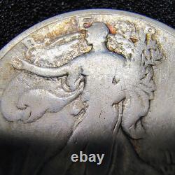 1916-S Walking Liberty Silver Half Dollar -Obv Mint Mark G-VG San Francisco