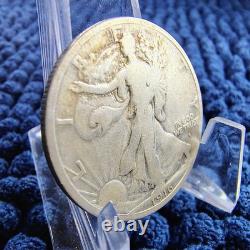 1916-S Walking Liberty Silver Half Dollar -Obv Mint Mark G-VG San Francisco