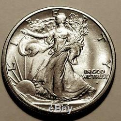 1916-S Walking Liberty Silver Half Dollar Superb Gem BU Mark Free Surfaces