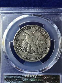 1916 WALKING LIBERTY HALF DOLLAR 50c Semi-Key PCGS VF25 VERY FINE