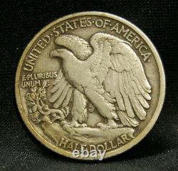 1916 Walking Liberty Half With Vf+ Details