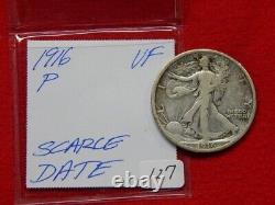 1916 Walking Liberty Silver Half Dollar 50c Key Date Free USA Shipping