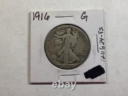 1916 Walking Liberty Silver Half Dollar Key Date Obverse Mint Mark 12062495qk 1916 Walking Liberty Silver Half Dollar Key Date Obverse Mint Mark 12062495qk