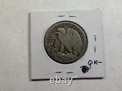 1916 Walking Liberty Silver Half Dollar Key Date Obverse Mint Mark 12062495qk